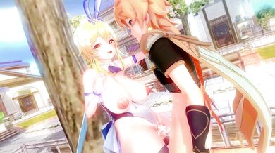 'Hentai Love Making of Ai and Yuna with Magical Powers in the Dark Dimension'