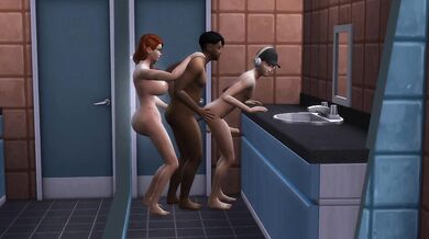 "After being caught eating ass in the park, Sara Pechotes finds herself in a steamy threesome with two strangers in a public bathroom."
