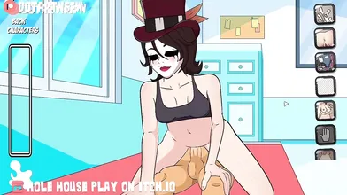 Watch as Moxxi rides her horse reverse-style while taking a massive hit on her vape pen!
