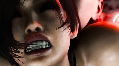Ada Wong gives a stunning blowjob to an unexperienced guy in the shower, making him scream with pleasure and beg for more.