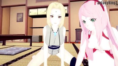 "The Secret Sexual Desires of the Leaf Village: Naruto, Tsunade and Sakura Engage in an Unforgettable Threesome"