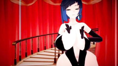 'Yelan's Hot Body: Genshin Impact and Kazuma Love in Action!'