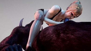 'The Mythical Minotaur Takes a Curvy, Luscious Beauty in His Huge Horns!'