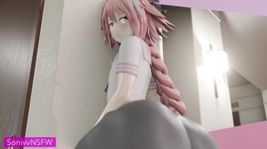 HentaiPornMiku and Astolfo make love on the kitchen table while Sonic fucks her from behind.