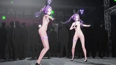 Watch as Mito-chan's music inspires LO-chan to dance and have sex in this sensual hentai porn video!