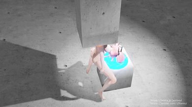 'Self-pleasure in a Futanari's vagina with deep throating'