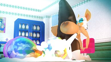 The rainbow-colored dildo that's too big for most people, but you take it like a champ!