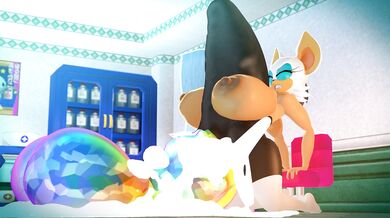 The rainbow-colored dildo that's too big for most people, but you take it like a champ!