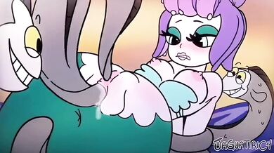 'Cuphead and Calamity take on the mermaid boss monster Maria, resulting in a steamy threesome with Jaguaric4'
