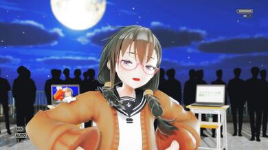 "Sarusa's exhibitionist show on the rooftop"