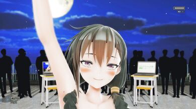 "Sarusa's exhibitionist show on the rooftop"