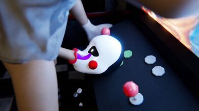 'Tying up and fucking a puppet with big tits'