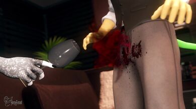 "Furry friends unite, as mouse and cat become one in a steamy feline romp."