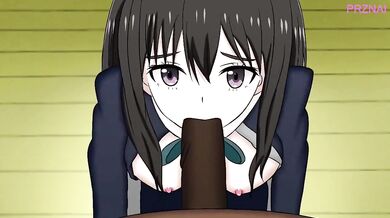 "One day, Riko and Riku had a threesome with their friend Takina. They were all enjoying themselves until Inoue unexpectedly joined in on the action."