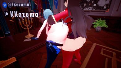 "The Ultimate Erotic Experience of Genshin Impact: Eula and Amber, The Kazamals!"