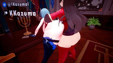 "The Ultimate Erotic Experience of Genshin Impact: Eula and Amber, The Kazamals!"