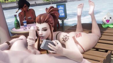'Bleach-loving Brigitte sucks a massive cock with her sexy mouth!'