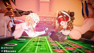 "The Erotic Group Encounter of Genshin Impact with Ikazumal"