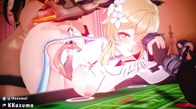 "The Erotic Group Encounter of Genshin Impact with Ikazumal"