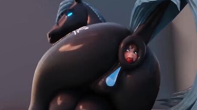 "Pounding the Anal Hole with a Robotic Horse Dildo"