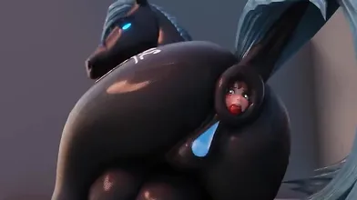"Pounding the Anal Hole with a Robotic Horse Dildo"