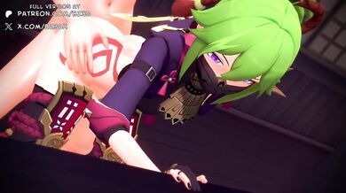 Hentai Porn: "Genki Impact - The Explosive Sexual Encounter of Genshin and Kuki Shinobu"