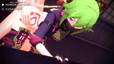 Hentai Porn: "Genki Impact - The Explosive Sexual Encounter of Genshin and Kuki Shinobu"