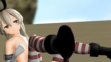 Watch as the Shimakaze battleship cruises through the waves with a newfound sense of sexual liberation in this MMD POV hentai porn video!