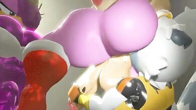 "Busty Amy and her juicy backside take on a rough Tangle in the bedroom."