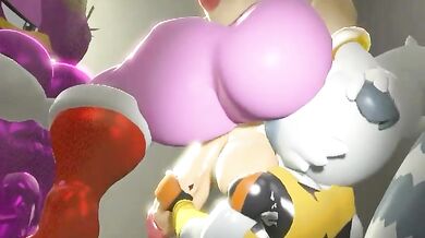 "Busty Amy and her juicy backside take on a rough Tangle in the bedroom."