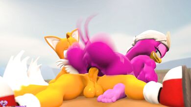 Watch a couple get intimate on a beach while their pets join in the fun!