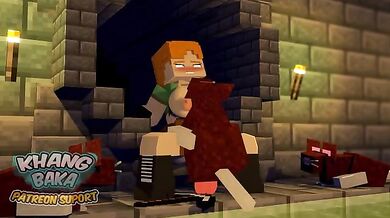 'Minecraft world building sex with Alex - getting fucked hard'