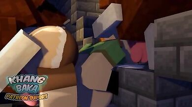 'Minecraft world building sex with Alex - getting fucked hard'