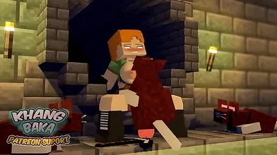 'Minecraft world building sex with Alex - getting fucked hard'