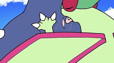 "Busty Mom Catches Son's Pokemon in the Act with Gigantic Dragon Monster!"