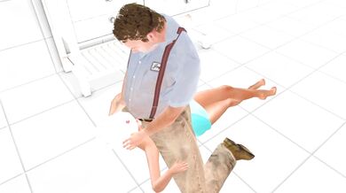 'Having some naughty fun with the club janitor.'