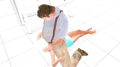 'Having some naughty fun with the club janitor.'