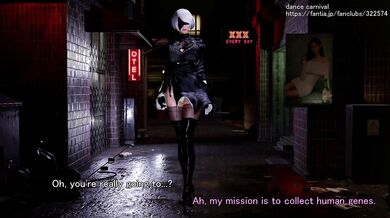 '2B Was Fucked By A Bunch Of Dirty Old Men Right In Front Of Me At The Dance Carnival - The Naughty Dance Party'