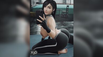 'Tifa's Booty Workout at the Gym - X3D'