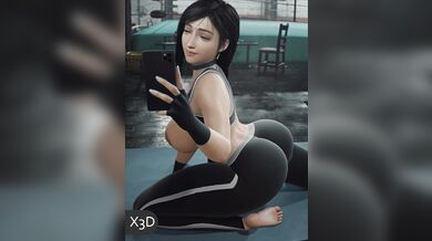 'Tifa's Booty Workout at the Gym - X3D'