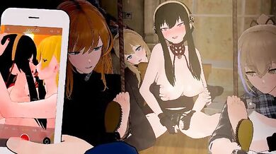 'In the hot room, Yor and her naughty friends lose control of their urges.'