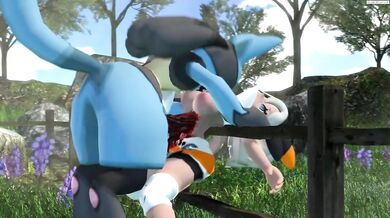 "Screaming and moaning echoes through the forest as the two women engage in rough, passionate sex."