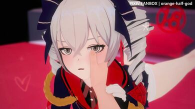 "Panty Sniffing Perverted Demigoddess: Bronya Zaychik's Orange Half-God Impact!"