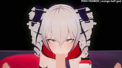 "Panty Sniffing Perverted Demigoddess: Bronya Zaychik's Orange Half-God Impact!"