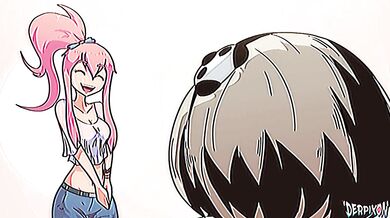 "Rabbit Gets Stuck In Tight Spot, Watches Hentai Porn, And Cums Hard!"