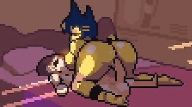 "MILF with a horse rides her big cock like a real cowgirl"