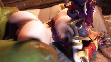 "Alexstrasza, Mistress of the Dragons, Undergoes Orcish Training with her Loyal Servants."