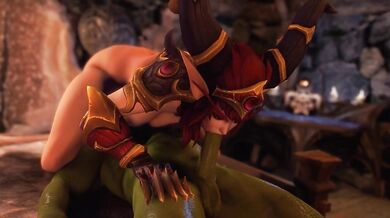 "Alexstrasza, Mistress of the Dragons, Undergoes Orcish Training with her Loyal Servants."