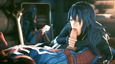 'Luscious Lucina Licks Sensual Spider-Man'