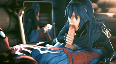 'Luscious Lucina Licks Sensual Spider-Man'